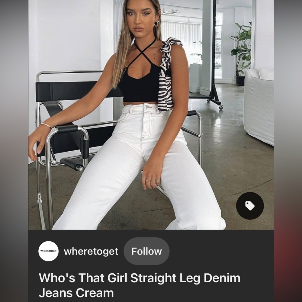 White fox Who's That Girl Straight Leg Denim